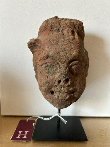 Hoofd - Gupta period head - Terracotta, Antiek en Kunst