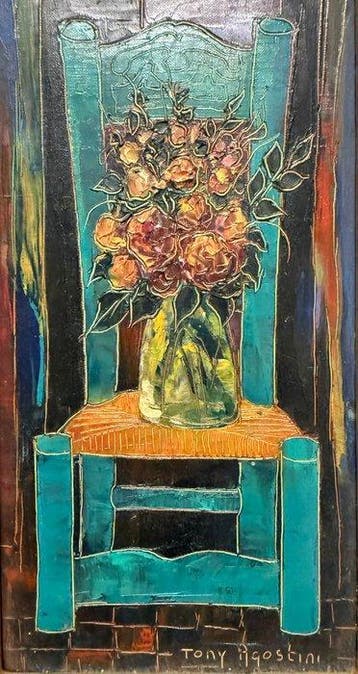 Tony Agostini (1916-1990) - Chaise Verte, Antiek en Kunst, Kunst | Schilderijen | Modern
