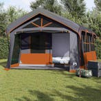 vidaXL Gezinstent met dak Grijs en Oranje 620 x 322 x 240 cm, Verzenden, Nieuw, Tot en met 2