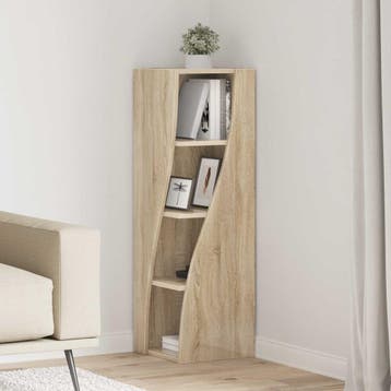 vidaXL Hoekkast 32x32x102cm Bewerkt hout Sonoma Eiken, Verzenden, Nieuw
