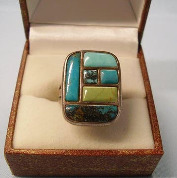 Ring - Verenigde Staten Handwerk Navajo-mozaïek (Zonder