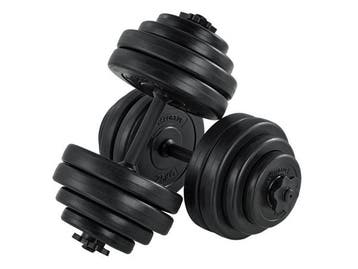 Veiling - Dumbbellset - Totaal 30kg - 2 stuks - Zwart, Sport en Fitness, Fitnessmaterialen, Nieuw