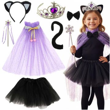 Kruzzel Prinsessen verkleedset met cape, tutu, kroon en t..., Ophalen of Verzenden, Nieuw