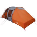 vidaXL Directe Tent Grijs en Oranje 524 x 232 x 192 cm, Caravans en Kamperen, Tenten, Verzenden, Nieuw, Tot en met 2