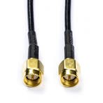 SMA kabel - Nedis - 1 meter (100% koper, Verguld), Verzenden, Nieuw