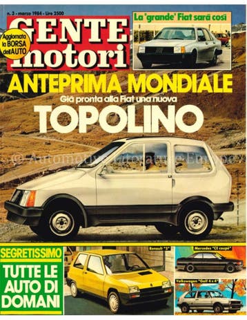 1984 GENTE MOTORI MAGAZINE 03 ITALIAANS, Nieuw, Author