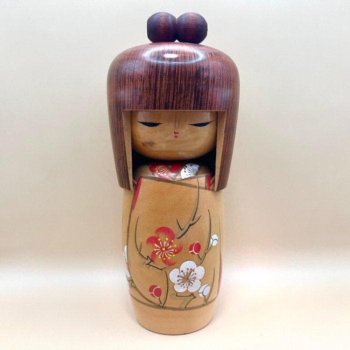 H23 cm Japanse Creatieve Kokeshi-pop “Dream of Spring” door, Antiek en Kunst, Curiosa en Brocante