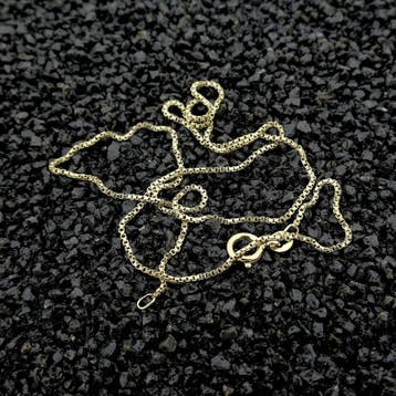 Gouden Venetiaanse schakel ketting, Ophalen of Verzenden, Gebruikt, Goud, Goud