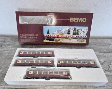 Bemo H0m - 7272 114 - Modeltrein personenwagonset (4) - Bemo, Hobby en Vrije tijd, Nieuw