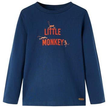 vidaXL Kindershirt met lange mouwen 104 marineblauw, Verzenden, Nieuw