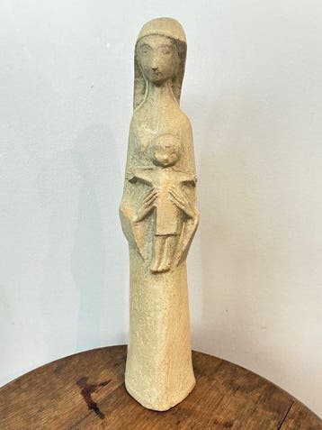 Beeldje - Maria met Kind - 31 cm - Keramiek, Antiek en Kunst