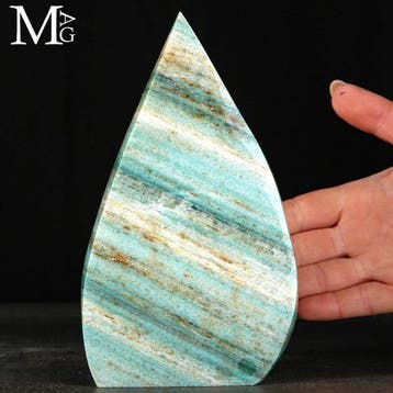 Natural Fuchsite Flame - RARE!!! Groene gestreepte