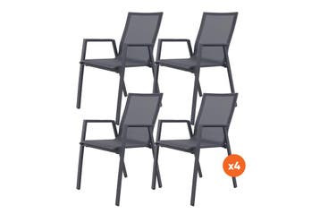 VDG Set van 4 - Atmos stapelbare stoel, Verzenden, Nieuw, Overige materialen
