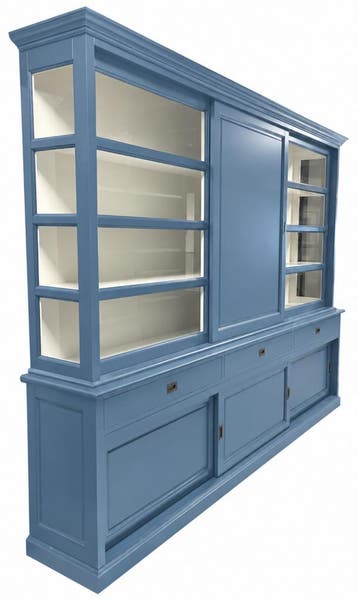 Buffetkast oud blauw Deurne 300 x 240cm dichte middendeur, Ophalen of Verzenden, Nieuw