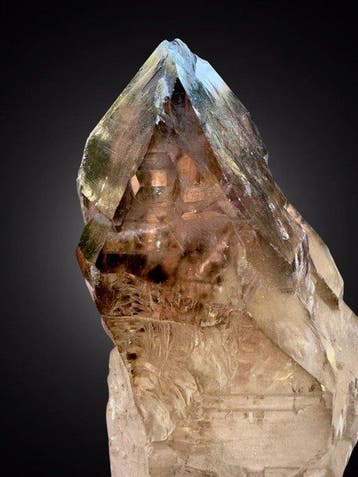 Punta di Quarzo Fumè Mineralencollectie - Hoogte: 11.7 cm -