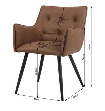 Set van 2 Fluwelen Eetkamerstoelen met Armleuningen en Poten, Huis en Inrichting, Stoelen, Verzenden, Nieuw
