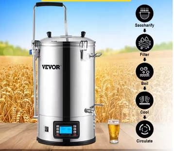 Elektrisch Brouwsysteem 35L RVS Bierbrouwketel met Pomp, Verzenden, Nieuw