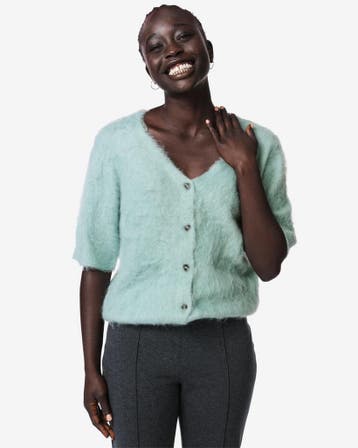 HEMA Damesvest Henna fijngebreid lichtgroen, Verzenden, Nieuw