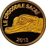 Burkina Faso. 1500 Francs 2013 The Sacred Crocodile Gold -