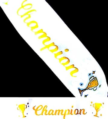 3-delige set Champion met sjerp, armband en folie ballon, Ophalen of Verzenden, Nieuw, Overige typen