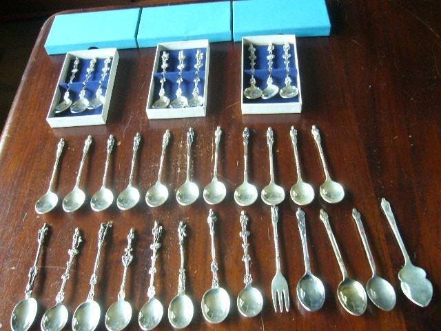 Lepel (33) - verzilverd en metaal - ANTIEKE APOSTEL, Antiek en Kunst, Antiek | Speelgoed