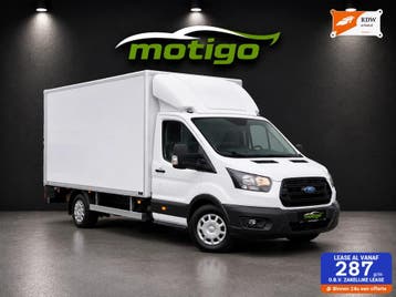 Zakelijke lease - Ford Transit 2.0 TDCI 130pk Bakwagen EURO, Stof, Gebruikt, Euro 6, Wit