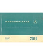 1966 MERCEDES BENZ 200 D INSTRUCTIEBOEKJE