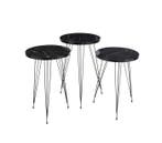 3 Side Tables – Marble Print - Bijzettafel - Metaal/Pb