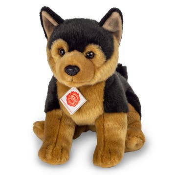 Herdershond knuffel - pluche - bruin/zwart - 30 cm, Verzenden, Nieuw