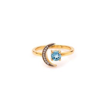 Trouwring - 14 karaat Geel goud - 0.68ct. tw. Topaas -