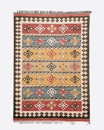 Tribal Kelim Turkije 240x170 handgeweven wollen vloerkleed, Huis en Inrichting, Blauw, 200 cm of meer,  Perzisch tapijt kelim killim wollen vloerkleed handgeknoopt 