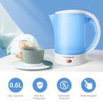 Waterkoker - Elektrisch  - 0.6L - 650W - Blauw, Verzenden, Zo goed als nieuw