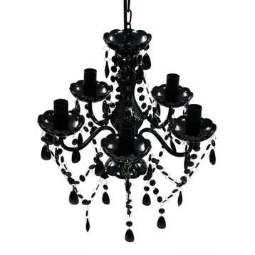 Luxe Kroonluchter | Zwart Design | 34% Korting, Ophalen of Verzenden, Zo goed als nieuw, Kunststof, Klassiek