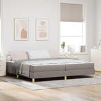 vidaXL Boxspringbed met matras Taupe 200 x 200 cm Stof, Verzenden, Nieuw, Stof
