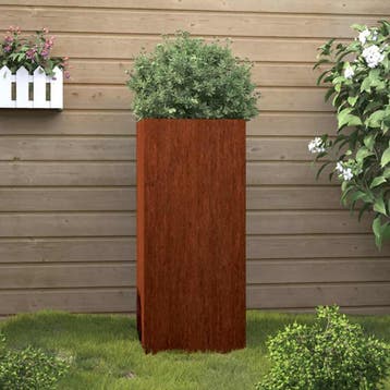 vidaXL Plantenbak 32x29x75 cm cortenstaal, Verzenden, Minder dan 60 cm, Nieuw, Metaal