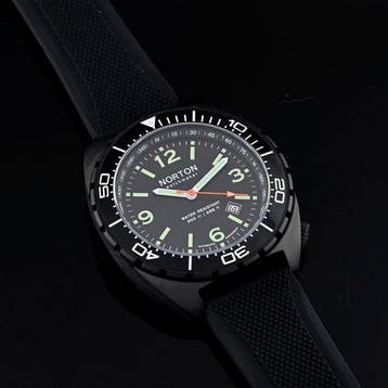 Norton - Marine Black - Automatic Diver 200M - PVD Nero -, Nieuw