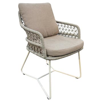 Taranto Pasadena dining tuinset 140xH75 cm 6 delig  sand, Ophalen of Verzenden, Nieuw