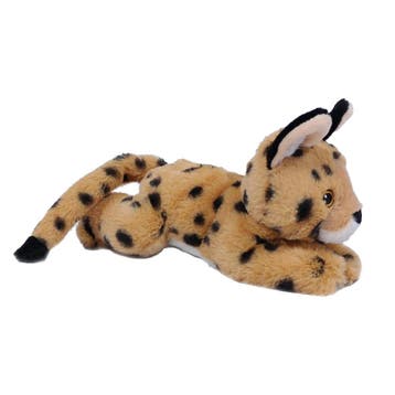 Serval kat knuffel - pluche - beige - 28 cm - dierenknuffel, Verzenden, Nieuw