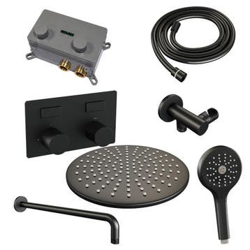 Brauer Black Carving Thermostatische Regendoucheset Inbouw -, Ophalen of Verzenden, Nieuw