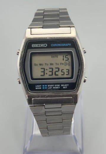 Seiko Vintage Mens Chronograph – Iconic LCD Digital Watch –, Nieuw