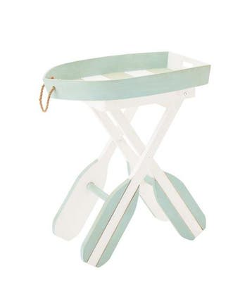 Boat-Shaped with Oars – Nautical Design - Bijzettafel - Hout, Antiek en Kunst