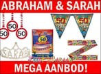 Abraham &amp; Sarah Versiering | 50 jaar Man Vrouw Artikelen, Hobby en Vrije tijd, Feestartikelen, Ophalen of Verzenden, Nieuw