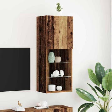 vidaXL Tv-meubelset 40,5 x 30 x 102 cm Oudhout Bewerkt hout, Minder dan 50 cm, Verzenden, 100 tot 150 cm, Nieuw