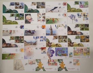 Nederland 2022 - Complete Jaargang FDCs - NVPH E836a/E853b, Postzegels en Munten, Postzegels | Nederland, Gestempeld
