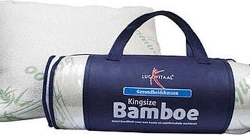 Lucovitaal Kingsize Bamboe Kussen 66x50x18cm met EXTRA, Nieuw