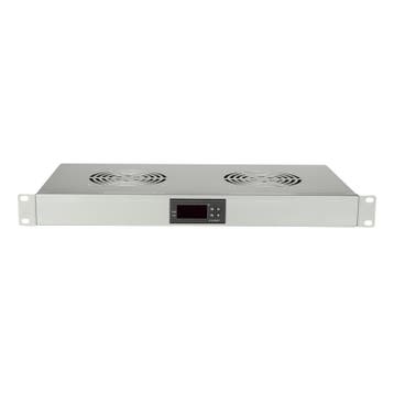 1U ventilatorunit met 2 ventilatoren, grijs 19 Inch, Computers en Software, Ophalen of Verzenden, Nieuw