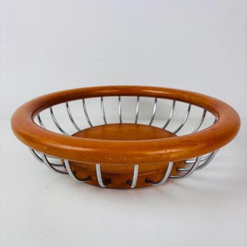Schaal - Vintage Deense scandinavisch schaal / kom - Hout,, Antiek en Kunst, Antiek | Meubels | Stoelen en Banken