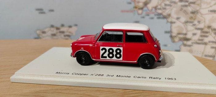 Spark 1:43 - Modelauto - Morris Cooper n°288 3rd Monte Carlo, Hobby en Vrije tijd, Modelauto's | 1:5 tot 1:12