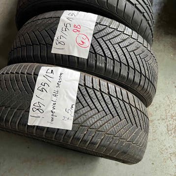 2 x Imperial 185-55-15 Winterbanden 7,5mm, Gebruikt, 15 inch, Band(en), Personenwagen