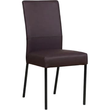 Leren eetkamerstoel Real - Toledo Merlin (donkerpaars) -, Huis en Inrichting, Stoelen, Overige kleuren, Nieuw, Ophalen of Verzenden